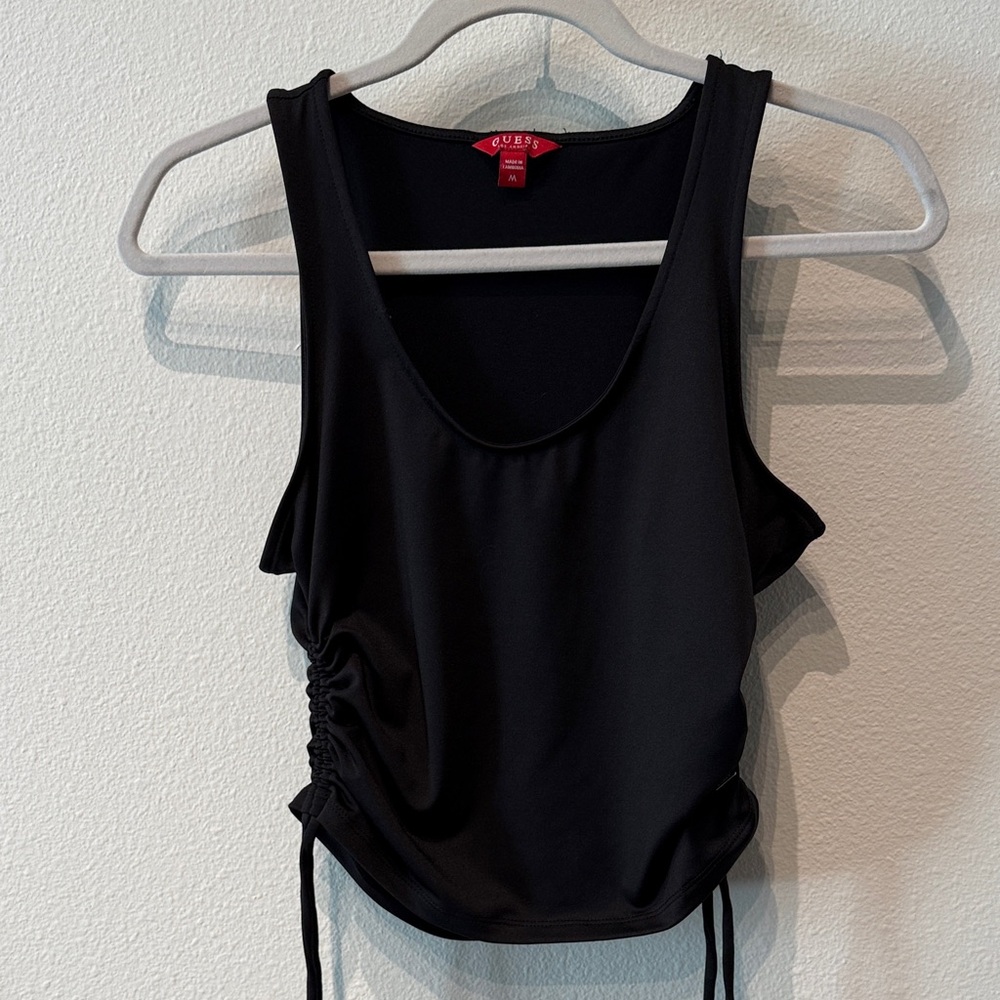 Vintage Guess Black Ruched Tank Top